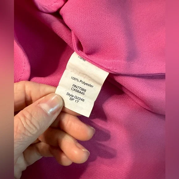 J. Crew pink button up, high neck tank, size zero. - Picture 5 of 8